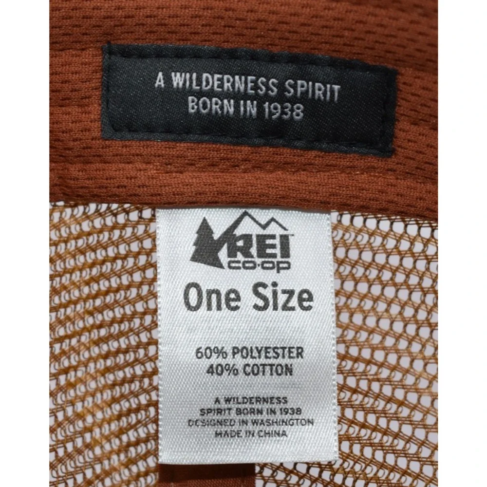 REI Co-Op OUTSIDE WITH PRIDE Mesh Trucker Snapback Hat Yellow/Brown Adult OSFA